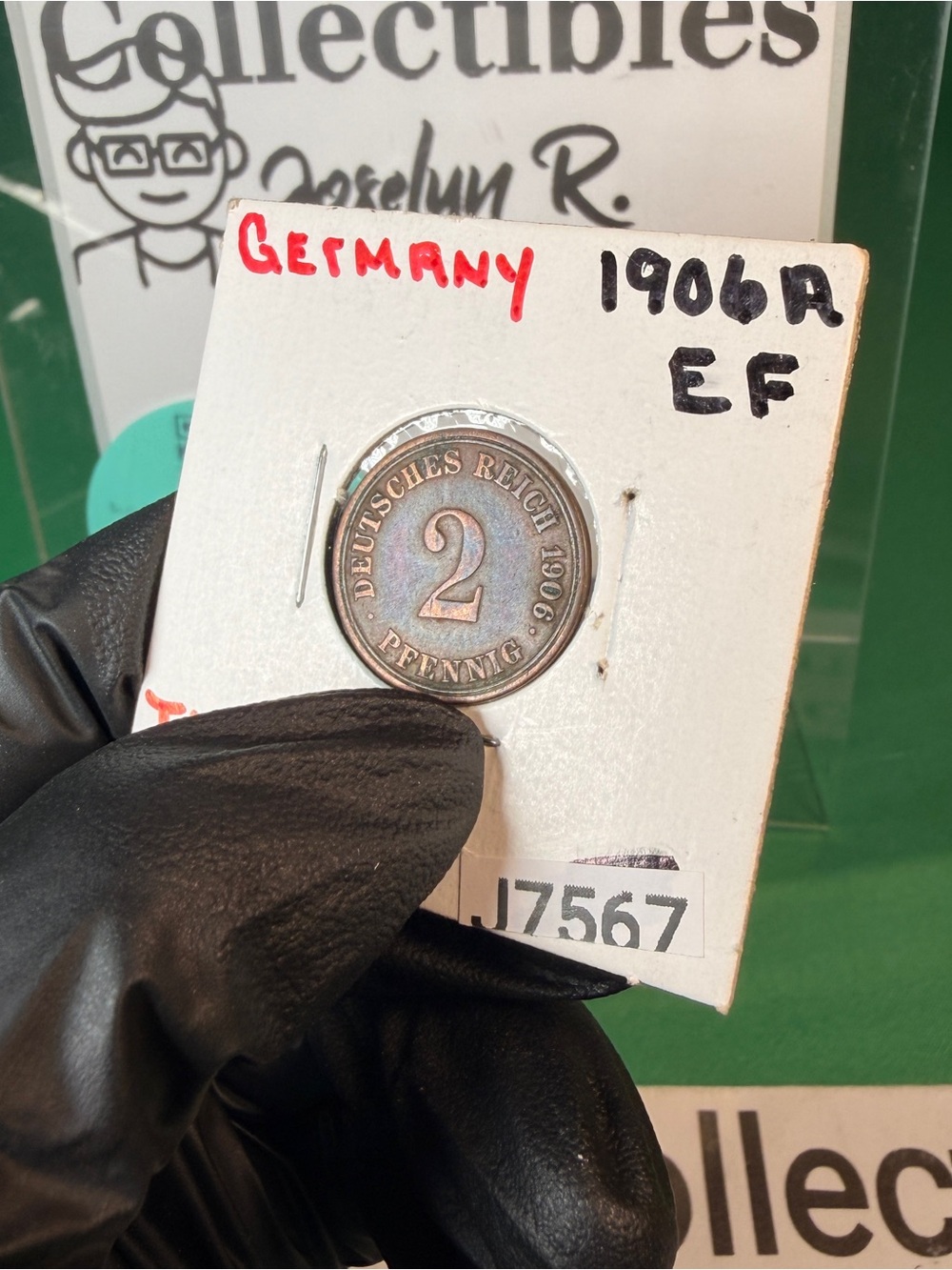 1906 German Empire 2 Pfennig Copper Coin - Natural Toning with Purple Hues